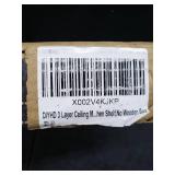 DIYHD 3 Layer Ceiling Mount Black Flat Pipe Shelf Bracket No Wooden Box