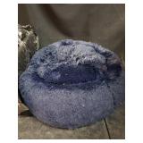 Soft Circular Dog Bed Navy 30"D