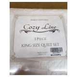 Cozy Line Home Fashions Bailee Matelasse Medallion Solid White 100% Cotton Bedding Quilt Set (Medallion - White, King - 3 Piece)