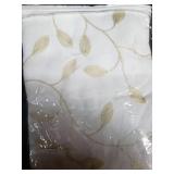 Twin Six Floral Cream Curtains, 2 panels 52x63