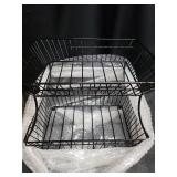 Sorbus 2-Tier Bread Basket, Black