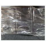 MDesign 4"x10"x3" Plastic Trays, Clear, 6 Pack