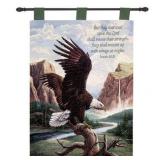 Charlotte Home Furnishings WW-7714-10771 Freedom With Verse Fine Art Tapestry, Brown