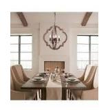 OYIPRO-Modern Rustic Four Lights Orb Geometric Chandelier - 21.65 Inch- Retail:$144.99