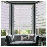 LUCKUP Zebra Roller Shade 27.6x59" White