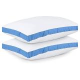 Utopia Bedding Gusset Pillow Queen Blue Set Of 2