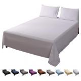 Ryotei Queen Size Top Sheet, White