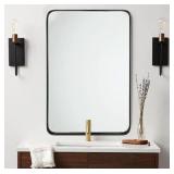 Whitebeach Mirror 24x36" Black