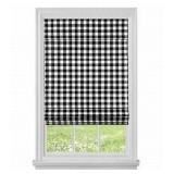 Achim Cordless Buffalo Check Roman Window Shade 27X64 - Black/White