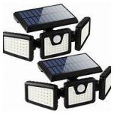 Solar 3 Heads Motion Sensor Security Lights 2pcs