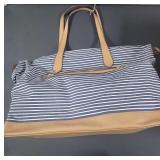 Navy Striped Handbag