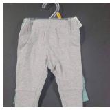 2 Pair Green/Grey Newborn Sweatpants