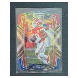 2020 Panini Select Tyreek Hill Die Cut Red White & Blue Wave Club Level Parallel