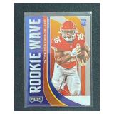 2020 Panini Playoff Clyde Edwards-Helaire RC Rookie Card Rookie Wave Chrome Insert