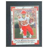 2020 Panini Optic Clyde Edwards-Helaire RC Rookie Card Elite Series Rookies Insert