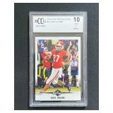 2018 Leaf Rookie Star Nick Chubb Rookie Card BCCG 10 Mint or Better Professionally Graded Card