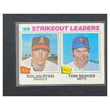 1977 Topps Nolan Ryan Tom Seaver Strikeout Leaders