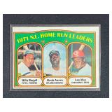 1972 Topps NL Home Run Leaders Hank Aaron Willie Stargell