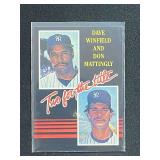 1985 Donruss Don Mattingly Dave Winfield Two For The Title
