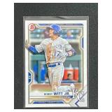 2021 Bowman Bobby Witt Jr Pre Rookie Card