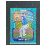 2021 Panini Prizm Brady Singer RC Rookie Card Light Blue Wave Prizm Refractor