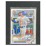 2021 Bowman Bobby Witt Jr. Pre Rookie Card