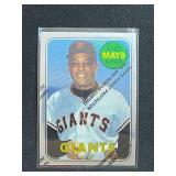 1996 Topps Willie Mays 1969 Chrome Reprint With Protective Coating