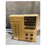 12 Pack Shoe Storage Box,...iners Bins Holders (Black)