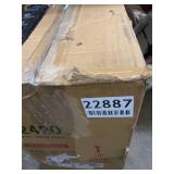 Camila Collection 92420 Office Chair with Pneumatic Lift, Swivel Seat Auto Return, Curved Armrest, Casters, Metal Frame, Contemporary Style and PU Leather Upholstery in Black Color