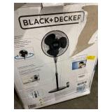 BLACK+DECKER BFSR16B 16 in. Stand Fan with Remote Control, Black