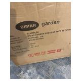 DIMAR garden Outdoor Coffee Table Wicker Patio Furniture Conversation Set Lawn Garden Tea Table Rattan Patio Coffee Tables with Glass Top