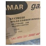 DIMAR garden Outdoor Coffee Table Wicker Patio Furniture Conversation Set Lawn Garden Tea Table Rattan Patio Coffee Tables with Glass Top