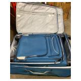 Coolife Luggage 3 Piece Set Suitcase Spinner Softshell lightweight (blue+sliver)