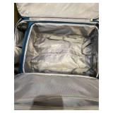 Coolife Luggage 3 Piece Set Suitcase Spinner Softshell lightweight (blue+sliver)