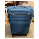 Coolife Luggage 3 Piece Set Suitcase Spinner Softshell lightweight (blue+sliver)