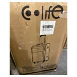 Coolife Luggage 3 Piece Set Suitcase Spinner Softshell lightweight (blue+sliver)