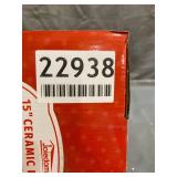 15" Ceramic Christmas Tree W Green Base Prelit Xmas Extra Yellow Star Topper For