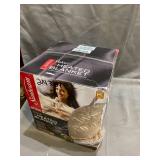 Sunbeam Channeled Velvet Plush Electric Heated Blanket King Size Seashell