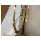 Univer-Co,Modern 3D Wall Clocks Battery Operated Decorative 20inchx24inch Round Iron Metal Clock for Living Room Bedroom Office (Yellow)