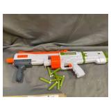 NERF Halo Bulldog SG Dart Blaster -- Pump-Action, Rotating 10-Dart Drum, Tactical Rails, 10 Official Elite Darts, Skin Unlock Code