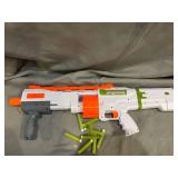 NERF Halo Bulldog SG Dart Blaster -- Pump-Action, Rotating 10-Dart Drum, Tactical Rails, 10 Official Elite Darts, Skin Unlock Code