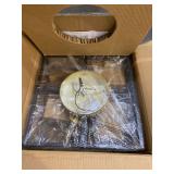 Modern Flush Mount Ceiling Light Fixtures, HWH Industrial Metal Cage Close to Ceiling Light 15 Inch, Black and Gold, LED Bulbs Included, 5HJF2-F BK+G