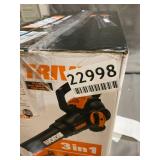 Worx WG512 3 in 1 Trivac 2 Speed Corded Electric Leaf Blower Mulcher Yard Vacuum