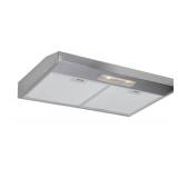Under Cabinet Range Hood 30 Inch in Stainless Steel, Stove Hood Vent with 3 Speed Exhaust Fan, 350 CFM Dual Motor, Top or Rear Vent, Aluminum Mesh Filters, Push Button, Lights Included, Newfield