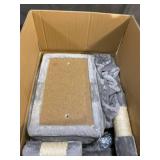 BEWISHOME Cat Tree Condo with Sisal Scratching Posts, Plush Perch, Dual Houses and Basket, Cat Tower Furniture Kitty Activity Center Kitten Play House MMJ06