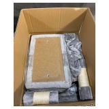 BEWISHOME Cat Tree Condo with Sisal Scratching Posts, Plush Perch, Dual Houses and Basket, Cat Tower Furniture Kitty Activity Center Kitten Play House MMJ06