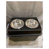 Dog Bowl w/ Storage Bin