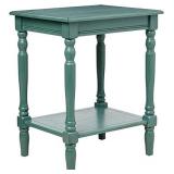 DÃ©cor Therapy Simplify End Table Oak, Antique Iced Blue