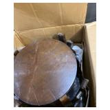 Linon Backless Wood Stacking Stools, 17" Seat Height, Set of 4, Wenge Finish