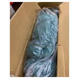 AbocoFur Modern Cotton Fabric Lazy Chair, Accent Contemporary Lounge Chair, Single Steel Frame Leisure Sofa Chair with Armrests and A Side Pocket, Thick Padded Back, Dark Atroviren